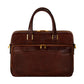 Bruine Leren Briefcase Laptoptas - ORLANDO