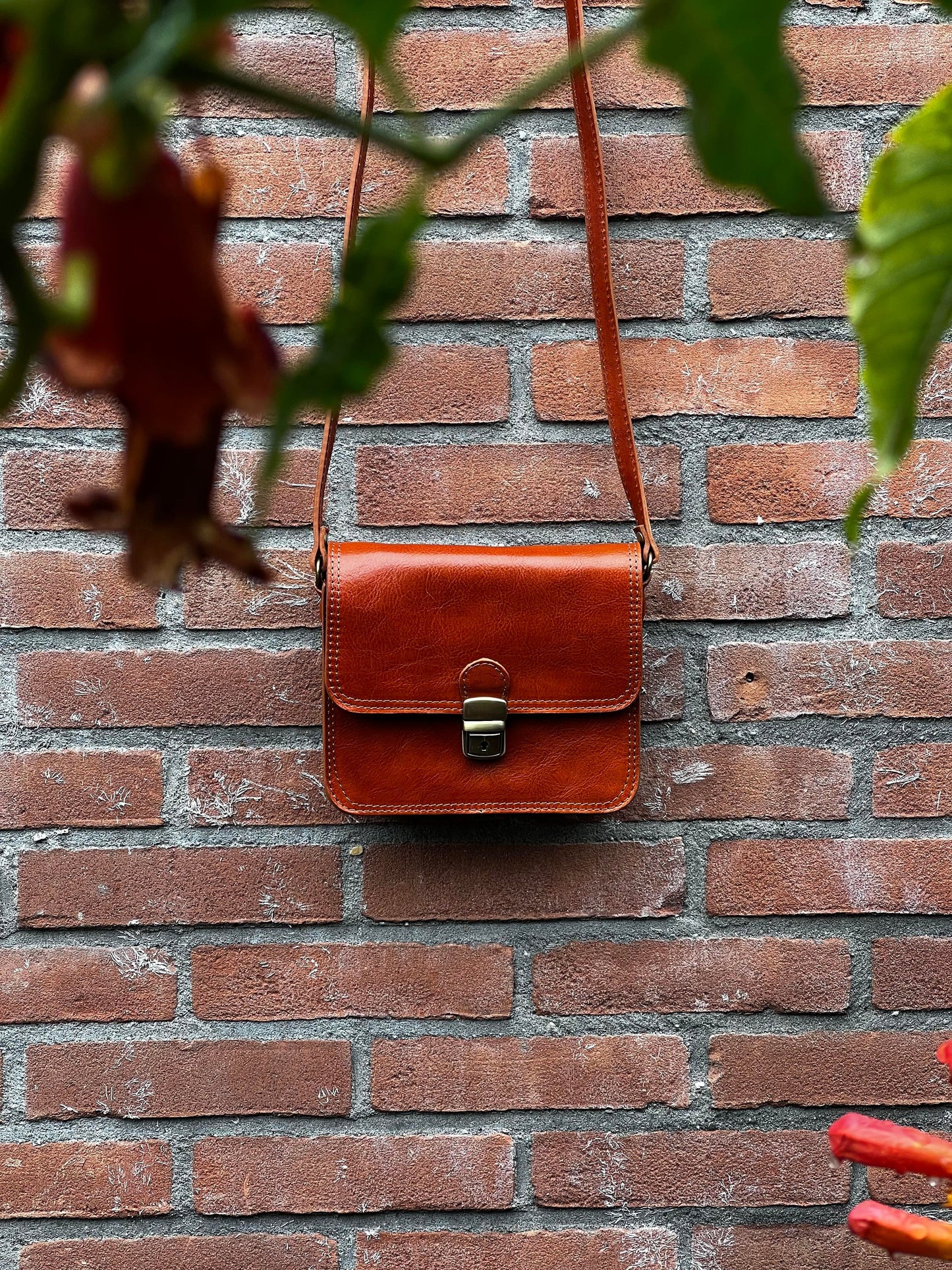 Bruin Schoudertas Echt Leer - Simple Life
