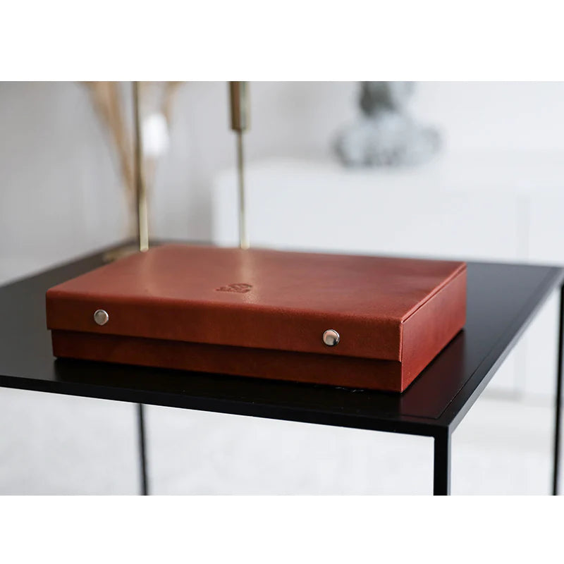 Unisex sieradendoos met accessoires in volnerfleer - The Line of Beauty