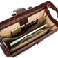 Bruine groote leren briefcase - The Firm
