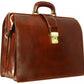 Bruine groote leren briefcase - The Firm