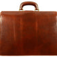 Bruine groote leren briefcase - The Firm