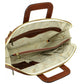 Bruin Lederen Aktetas Laptoptas - BRAVE NEW WORLD