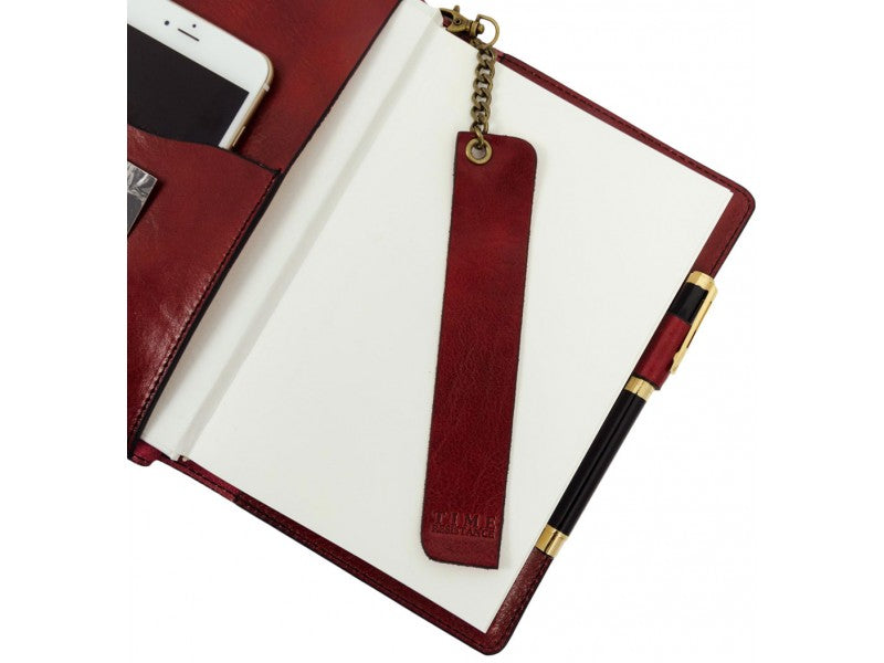 Rood Leren Journal met hervulbare A5 blok - The Diary Of A Nobody