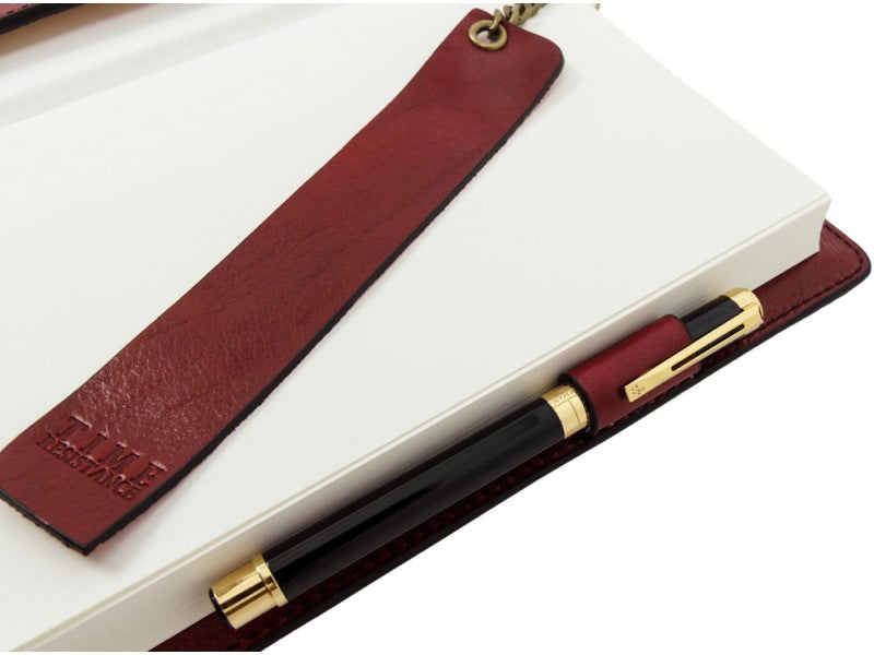 Rood Leren Journal met hervulbare A5 blok - The Diary Of A Nobody