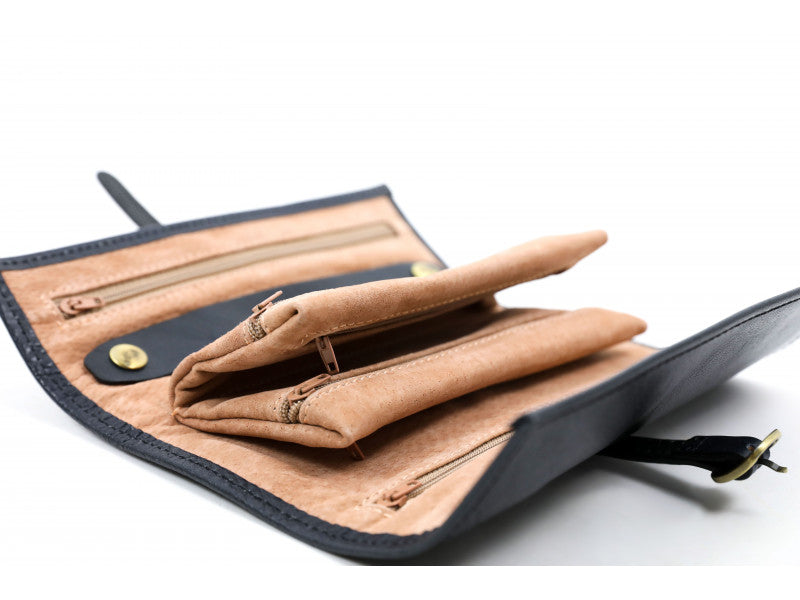 Zwart Leren Make-up Tasje, Siranden Tasje - Madame Bovary