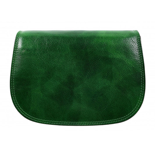 Groen Leren Cross Body Tas - MOONFLEET