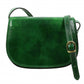Groen Leren Cross Body Tas - MOONFLEET