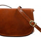 Bruine Leren Cross Body Tas - MOONFLEET
