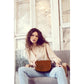 Bruine Leren Cross Body Tas - MOONFLEET