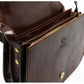 Donker Bruine Leren Cross Body Tas - MOONFLEET