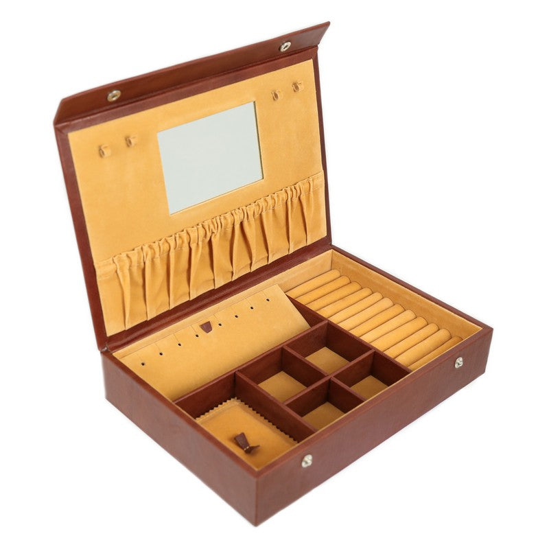 Unisex sieradendoos met accessoires in volnerfleer - The Line of Beauty