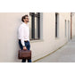 Donker Bruin Lederen Aktetas, Laptoptas- BRAVE NEW WORLD