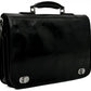 Zwart Leren Briefcase Aktetas - ILLUSIONS