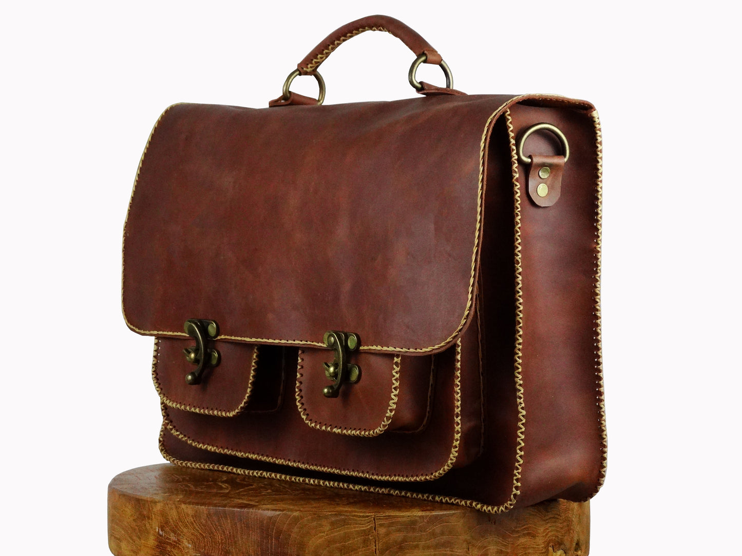 The Full Brown Leren Tas - Bruin