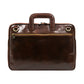 Donker Bruin Lederen Aktetas, Laptoptas- BRAVE NEW WORLD
