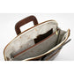 Donker Bruin Lederen Aktetas, Laptoptas- BRAVE NEW WORLD