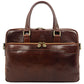 Bruine Leren Briefcase Laptoptas - ORLANDO