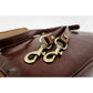 Bruine Leren Briefcase Laptoptas - ORLANDO