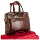 Bruine Leren Briefcase Laptoptas - ORLANDO
